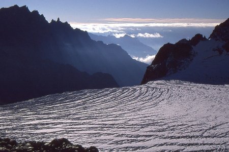 Le glacier Blanc vers sa chute...