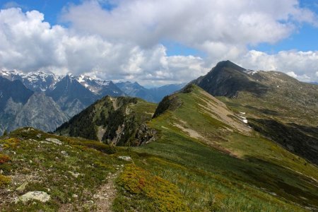 Sur la crête, vue sur le Grand Galbert