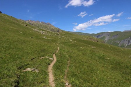 Retour vers le Col de Sarenne (vue arrière)