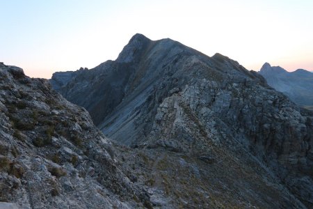 Sur la crête d’ascension vers le sommet.