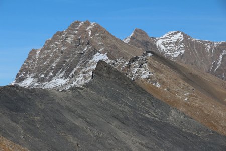 Tête du Clot et Pointes des Neyzets, du pas de la Cavale.