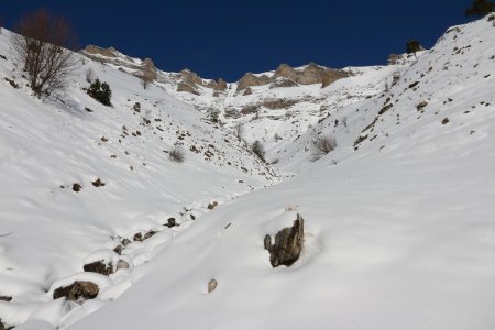 La cascade du Lauzon gelée.