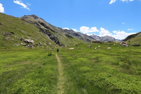 Descente par le vallon de la Haute-Ubaye.