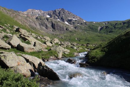 Le torrent du Ferrand et les Cimes du Grand Sauvage