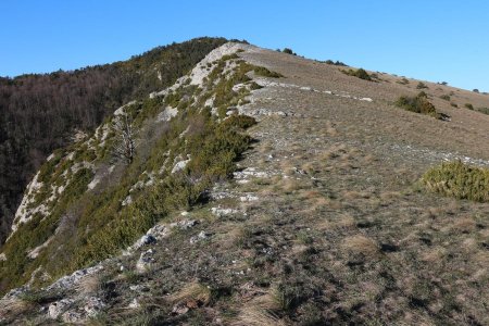 Sur la crête des Rochers du Clot du Buis.