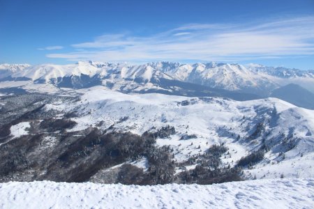 En surplombant la Matheysine et le Taillefer