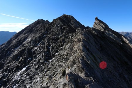 L’arête menant au sommet.