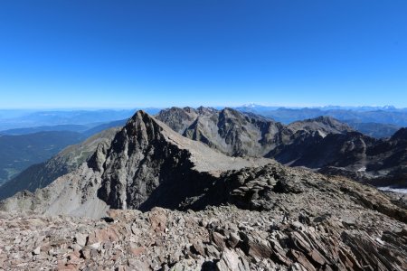 Belledonne et Mont Blanc.