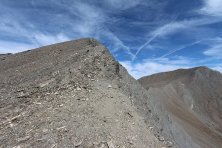 Dans le rétro à la descente de l’arête sud.