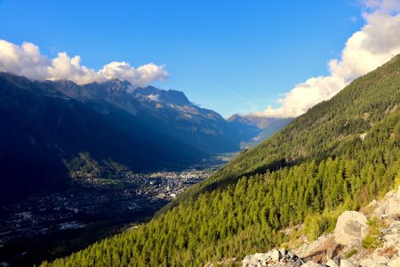 Vallée de Chamonix et massif des Aiguilles Rouges