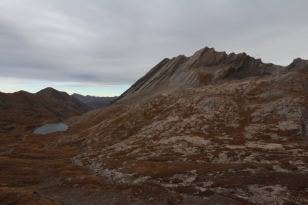 Au col Vieux, lac Foréant et Taillante.