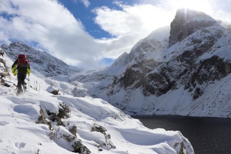 Traversée au dessus du Lac du Crozet