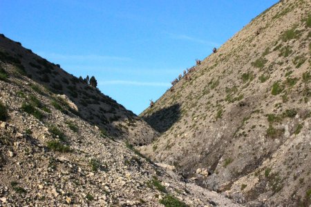 Sortie du Pas des Bachassons