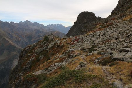 Sortie de la petite vire.