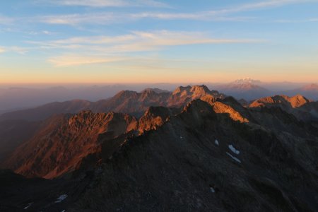 Coucher de soleil : Belledonne nord.