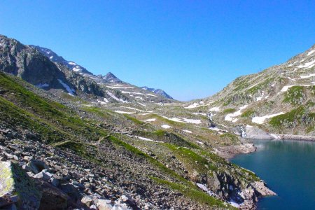 Le cheminement vers le Lac du Cos