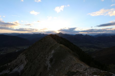 Bonus : coucher de soleil du Pic de l’Aigle du 9 novembre 2018.