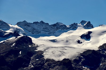 Des glaciers qui ont peut être moins soufferts que les autres étés, déjà recouverts d’un peu de neige avec des températures négatives depuis début Septembre