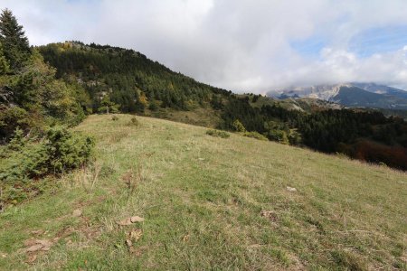 Le versant sud du Pic Tesson se dévoile.