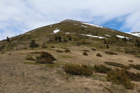 Montée à la Pointe Feuillette par la croupe sud-est.