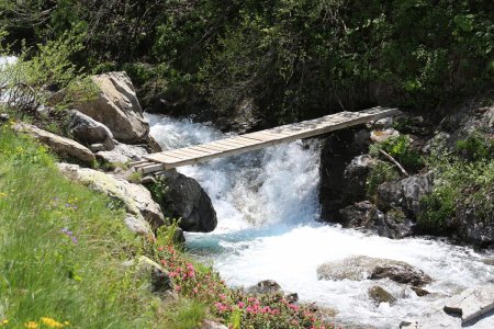 Passerelle sur le torrent de Rougnoux.