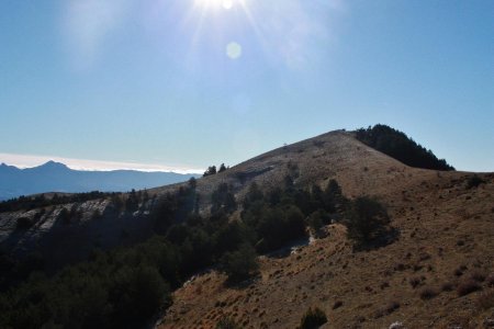 Sur la crête pour rejoindre le sommet