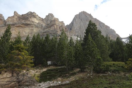 Montée au col des Aiguilles avec Vachères.