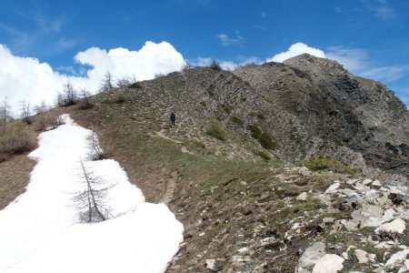 Descente vers le collet à 2160m