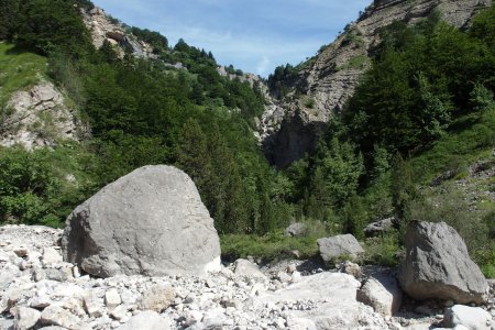 On laisse le fond du torrent de l’Abéou exploré par Thierry