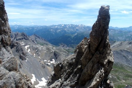 Dans le grand couloir détritique