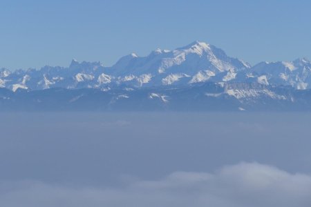 Grandes Jorasses, Mont Blanc du Tacul, Mont-Maudit et Mont-Blanc