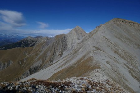 Crête des Gliérettes, Nellière et Pic de Bernardez à gauche.