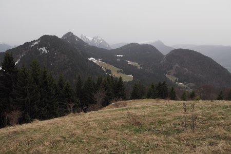 Le crêt du Char, vue vers le sud.