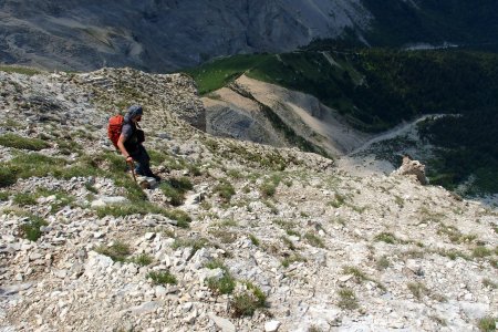 On rejoint le rocher qui marque la limite de la traversée