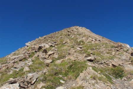 Montée par l’arête au-dessus de la dalle