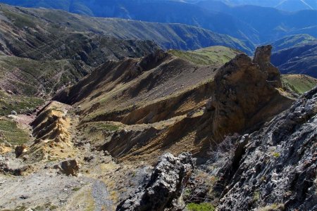 Sur la crête dominant le secteur de la Chamieia