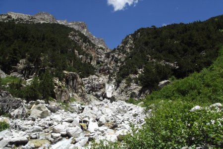 Dans la descente, le vallon de la Pilatte