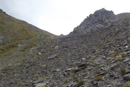 Vue arrière sur le col