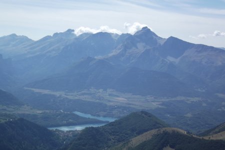 Lac du Sautet, plateau de Pellafol, Grand Ferrand et Obiou