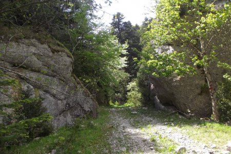 Passage entre 2 roches