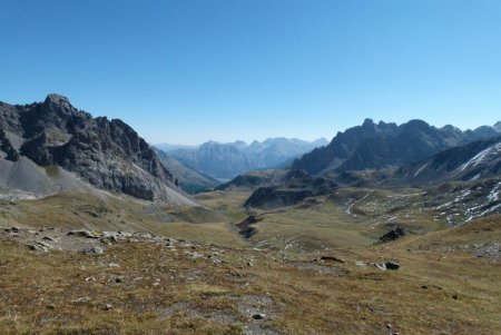 Dans le rétro en arrivant au Col du Chardonnet