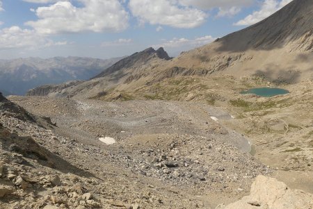 Retour dans le Chambeyron - Moraine glaciaire bien reconnaissable.