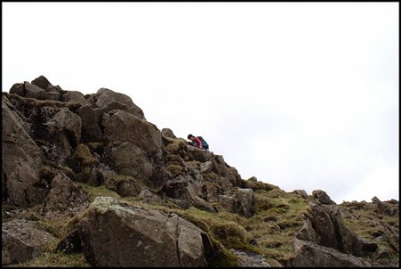 Montée au bout de Swirral Edge