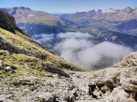 Dans le rétro ; Tête des Ormans, Tête et Roc de Garnesier, la Rama, l’Aiglière, le Rocher Rond et la Tête de Plate Longue