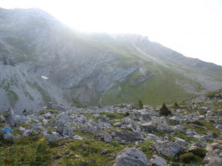 Départ de l’itinéraire de randonnée alpine après Bounavaletta.