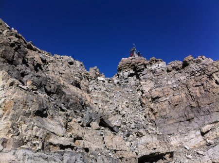 Le couloir de descente repéré