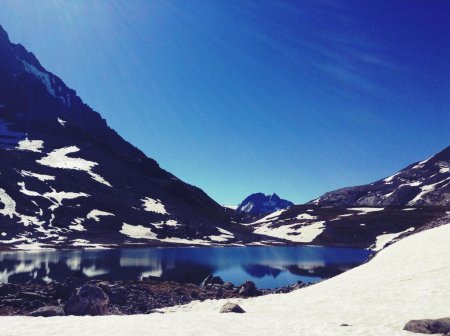 le lac long au bord de la Grande Casse