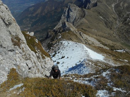 Le passage de la barre rocheuse.