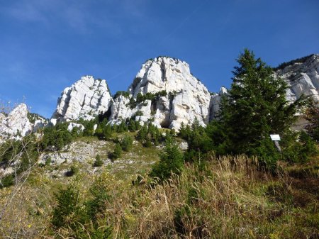 Rochers à la montée.