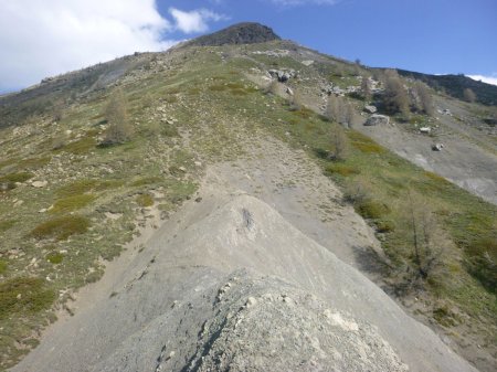 Selle étroite à traverser pour gagner la montée finale vers la Prouveyrat